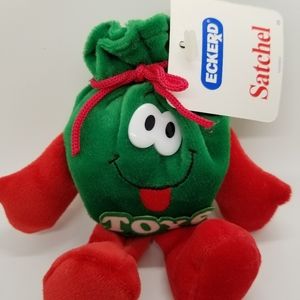 Vintage DanDee‎ Int. Christmas Satchel Ornament Plush Merry Beans Eckerd's Bag